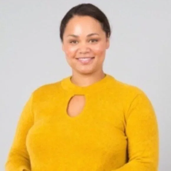 Mustard Yellow Bell Sleeve Knee Length Dress Keyhole Sweater Dress 2xl 3xl - Picture 9 of 11